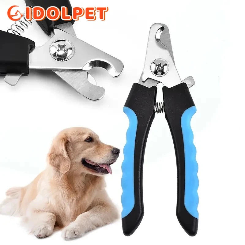 Cortador de Unhas Profissional para Animais de Estimação com Proteção de Segurança Tesoura de Aço Inoxidável para Gato Cão para Cuidados com as Garras Suprimentos de Higiene Tamanho Adequado