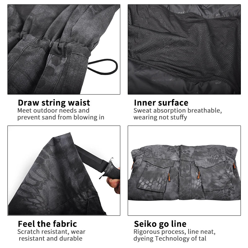 HAN Wild M65 Windbreaker Tactical Hiking Jackets Combat Jacket Men Waterproof Hoodie Flight Pilot Coat Windproof Climb Uniform