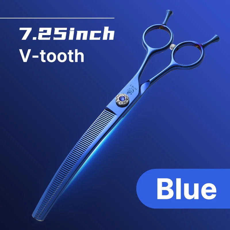 Fenice Professional JP440c 7 polegadas Tesoura para Cães de Estimação de Alta Qualidade Curva Tesoura para Desbaste Tesoura para Tosa Dentada