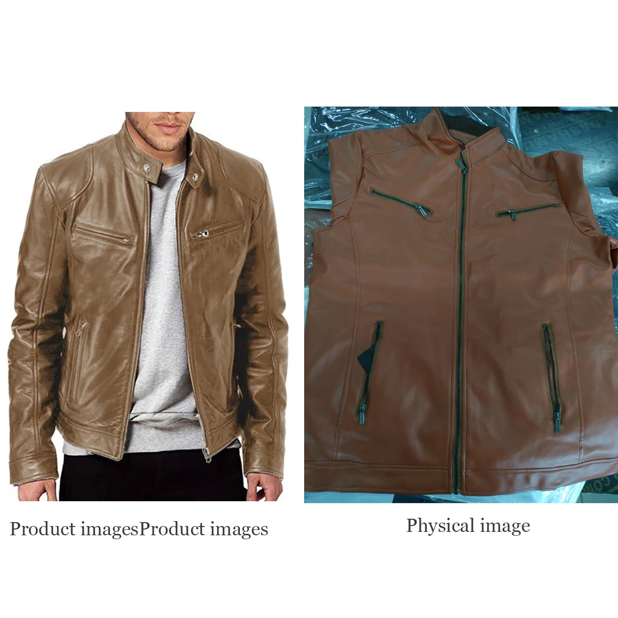 Jaquetas de Couro Masculinas de Motocicleta Jaqueta Casual de Moda Masculina Jaqueta de Couro PU Slim Fit com Lapela Casaco de Couro Masculino Anti-vento para Outono