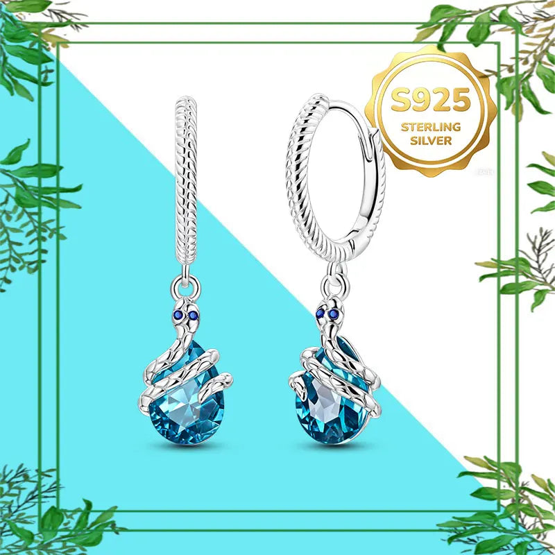 Brincos Femininos Pendentes 100% Genuínos em Prata Esterlina 925 Hipoalergênicos Luxuosos Elegantes Joia Fina Presente de Aniversário para Ela