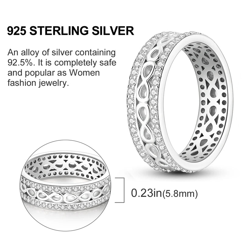 2026 Novas Alianças de Prata 925 Zircônia Brilhante Anéis CZ Anéis Para Mulheres Casamento Original Joias Finas Acessórios Presentes