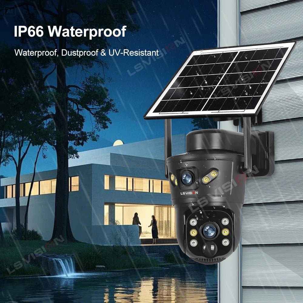 LS VISION 4G - /WIFI Outdoor - Solar Camera 8MP