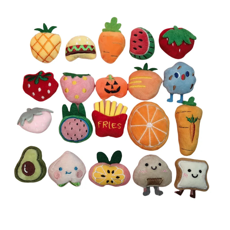 Pet Cute Plush Toy Set Cat Toy With Catmint Kitten Catnip Toy With Scent Cat Mini Catnip Toy Chewing Teeth Grinding Pet Supplies