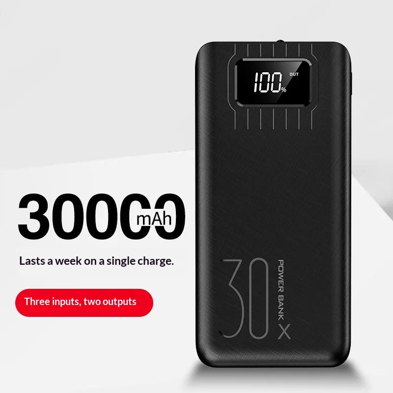 Power Bank 30000mAh Fast Charging Large Capacity Digital Display