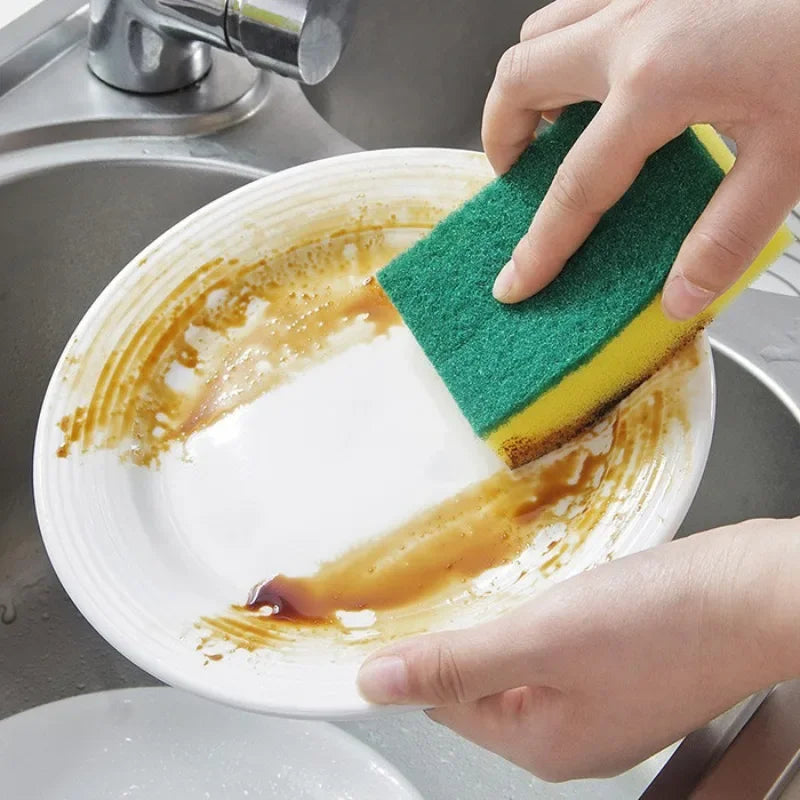 10/5/1Pc Esponja de Cozinha para Lavar Louça Macia Absorvente Limpa Esfregar Panela Esfregão de Ferrugem Kits de Remoção Escova de Limpeza Doméstica Esponja