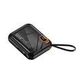 Power Bank Compacto Carregador Rápido 12000mAh Cabo Integrado Viagem