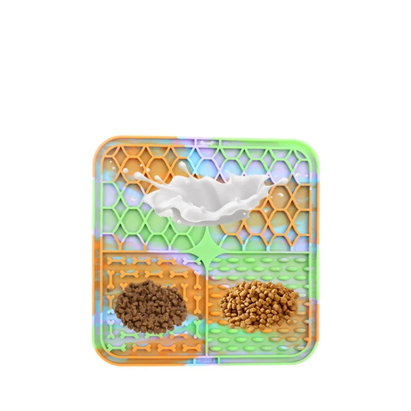 Tapete Americano para Pets Gato Tapete para Alimentação Lenta Cachorro Tapete Lambedor Silicone Pets Comendo Lentamente Almofada para Comida Gatos Cães Suprimentos de Alimentação