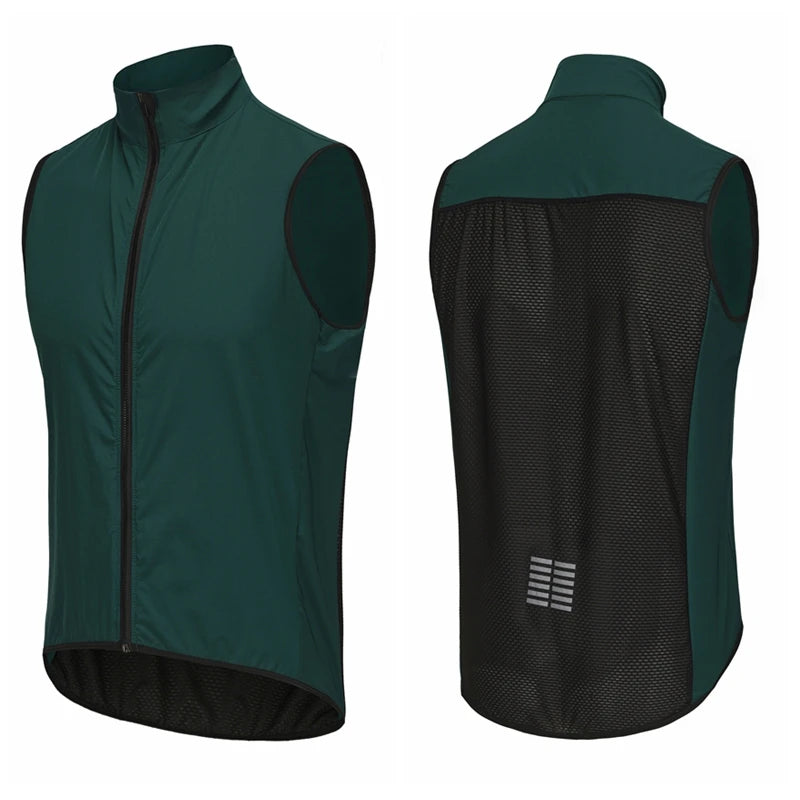 Rsantce Masculino Jerseys Corta-vento Leve Ciclismo Jaqueta Sem Mangas Mtb Bicicleta Uniforme Camisa De Bicicleta Roupa Colete