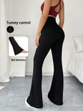 Women's Super Soft Flare Pants High Waisted Tummy Control Workout Yoga Leggings Bell Bottoms