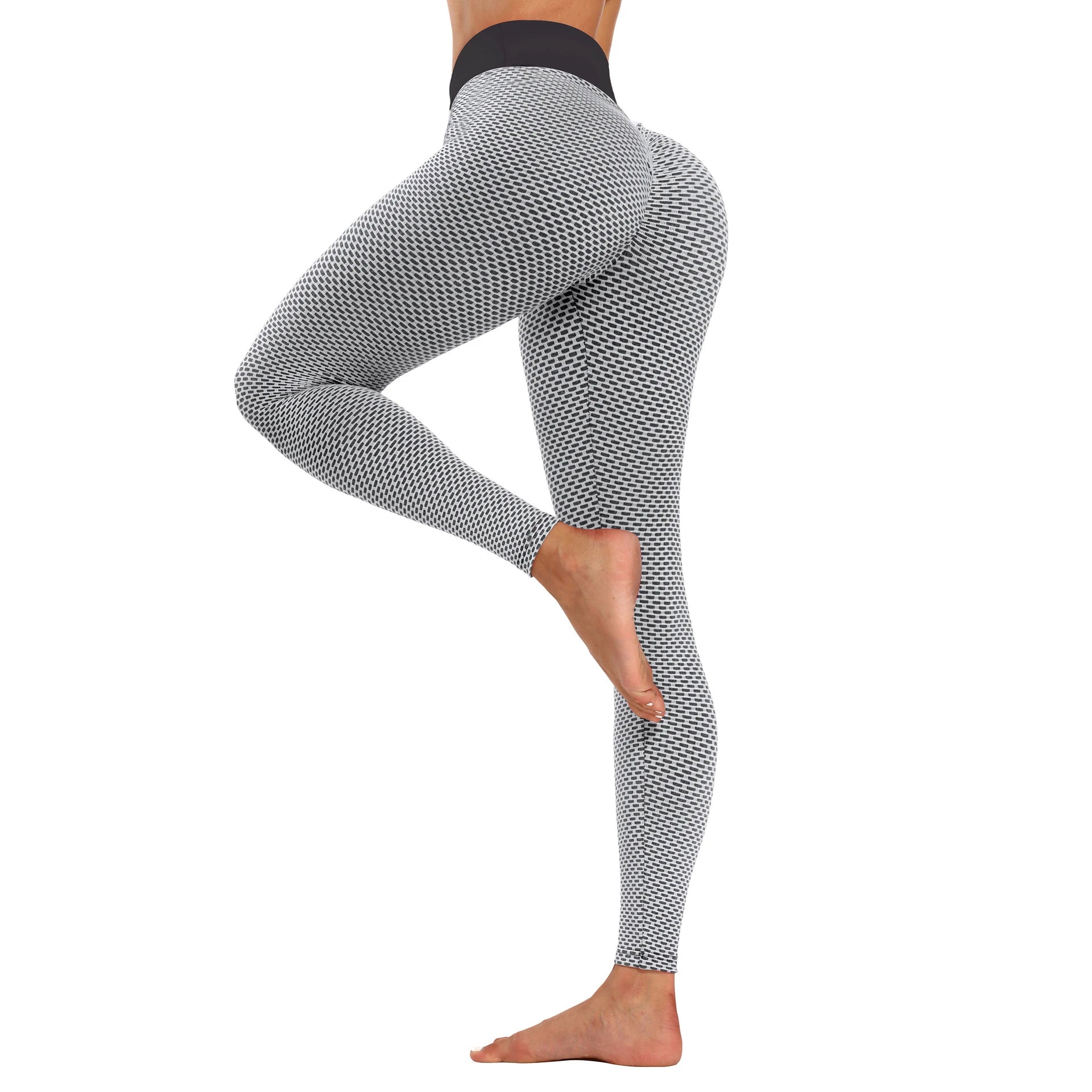 Legging Fitness Feminina De Cintura Alta Para Academia De Ginástica E Yoga Com Efeito Levanta Bumbum