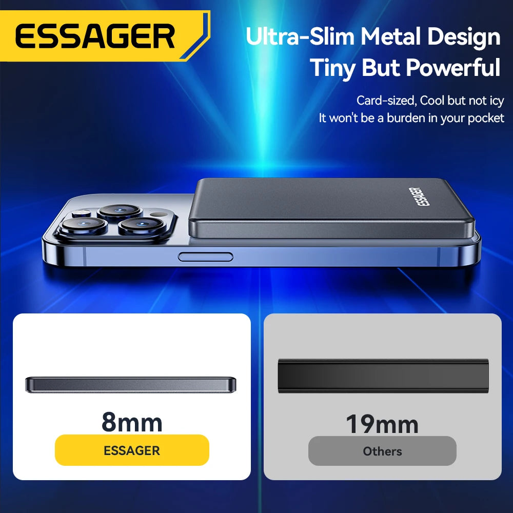Carregador Magnético 5000 mAh Android iOS