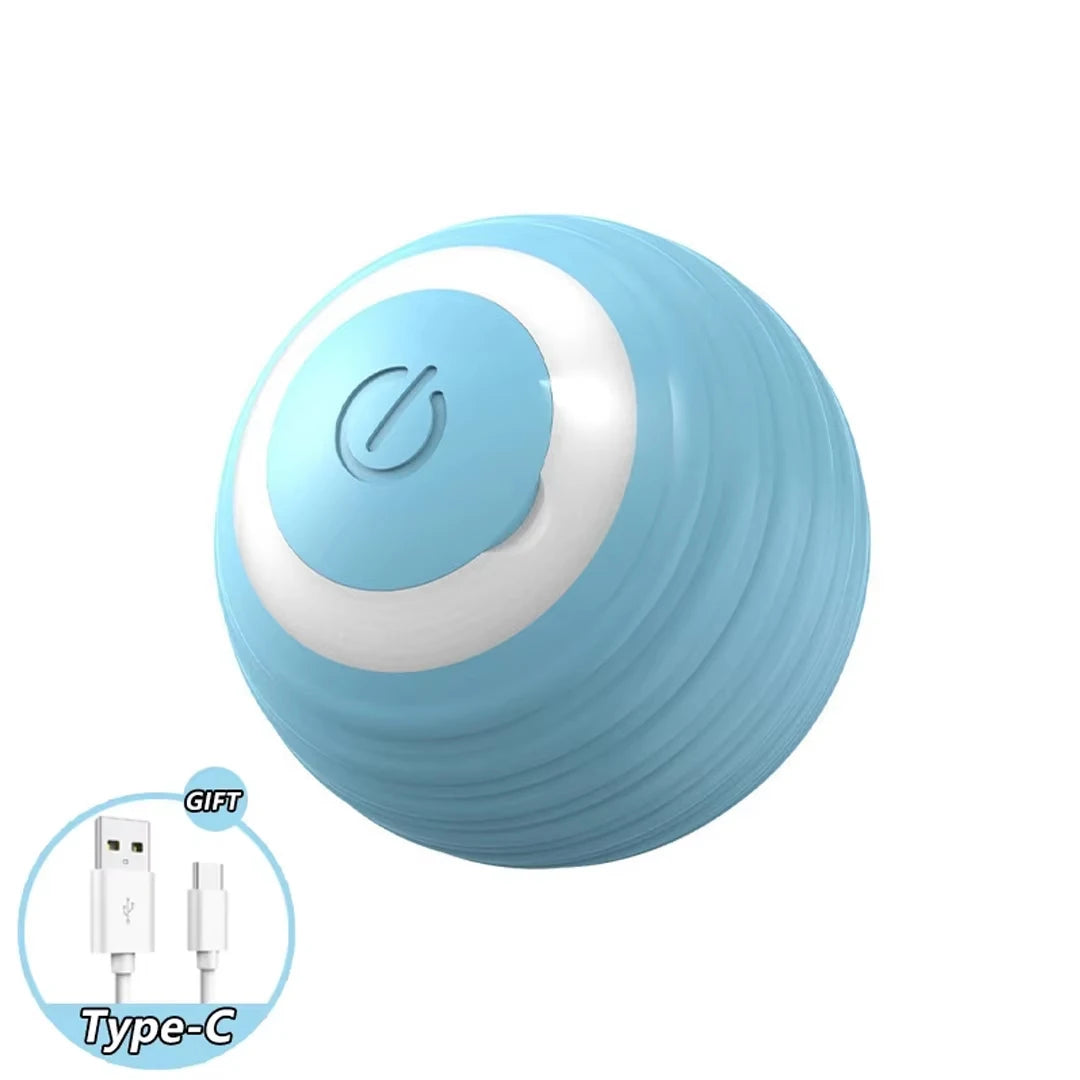 Automatic Rolling Ball Cat Toy USB Rechargeable Interactive Motion Activated Glow in the Dark Silicone Pet Ball Toy Safe for All