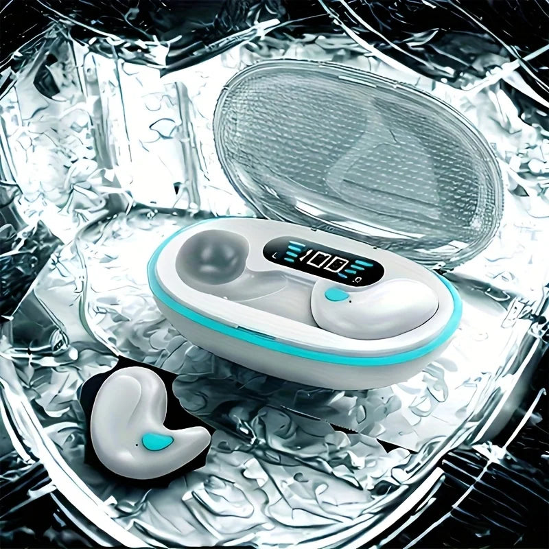 X55 Fones de Ouvido Sem Fio Mini Bluetooth TWS Para Dormir com Microfone HD À Prova D'Água