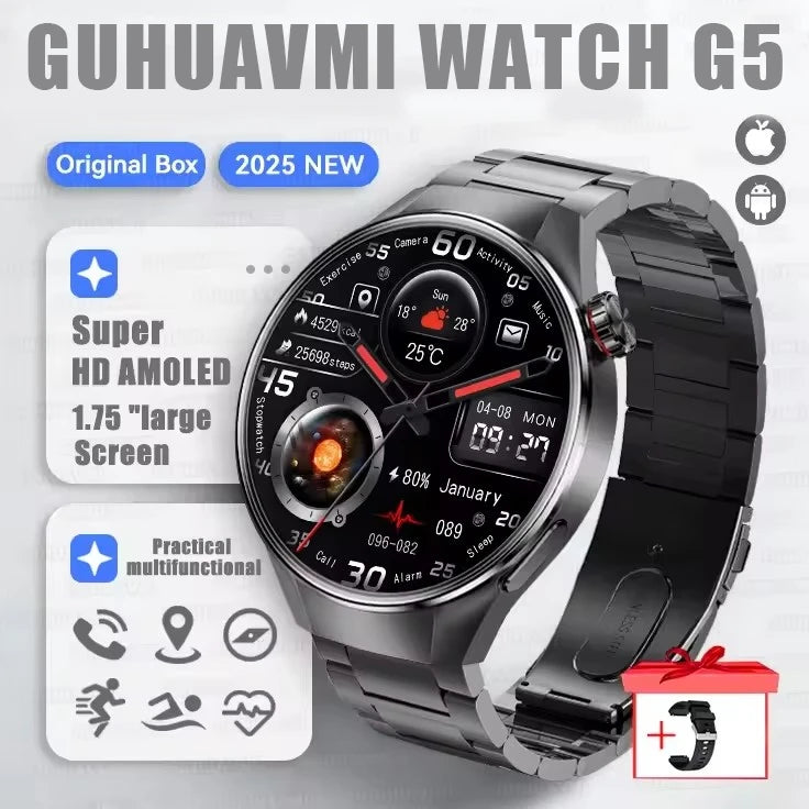 Watch G5 Plus Smart Watch 1.75 AMOLED GPS Heart Rate Bluetooth