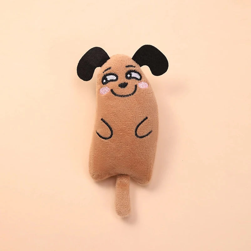 Brinquedo de pelúcia para cães e gatos resistente a mordidas, brinquedo interativo para limpeza de dentes de gatos e cachorros