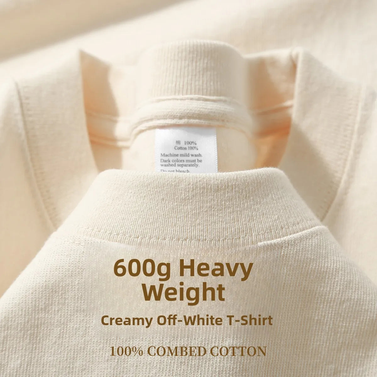 600g Heavyweight Pure Cotton Ort Sve T-irt Ex Summer Loose Casual Versatile  Color Base Irt Top
