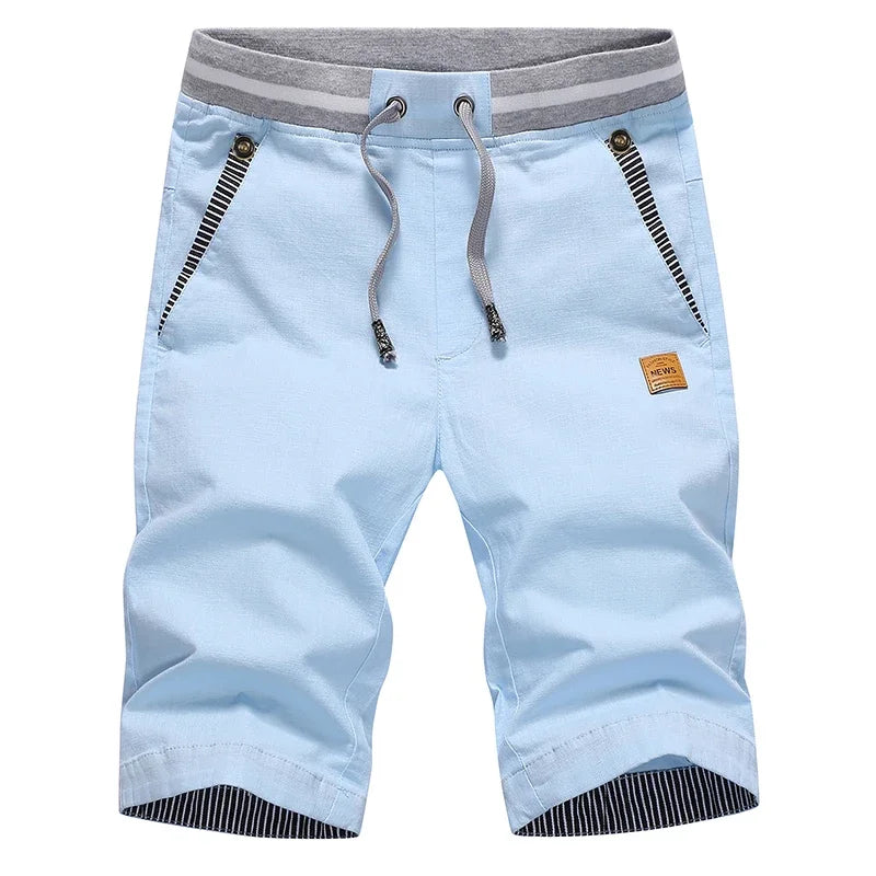 Mais Recente Algodão Masculino Moda Masculina Shorts Curtos Verão Casual Shorts Linho Masculino Bermudas Praia Plus Size 4XL Joggers Masculino Hot