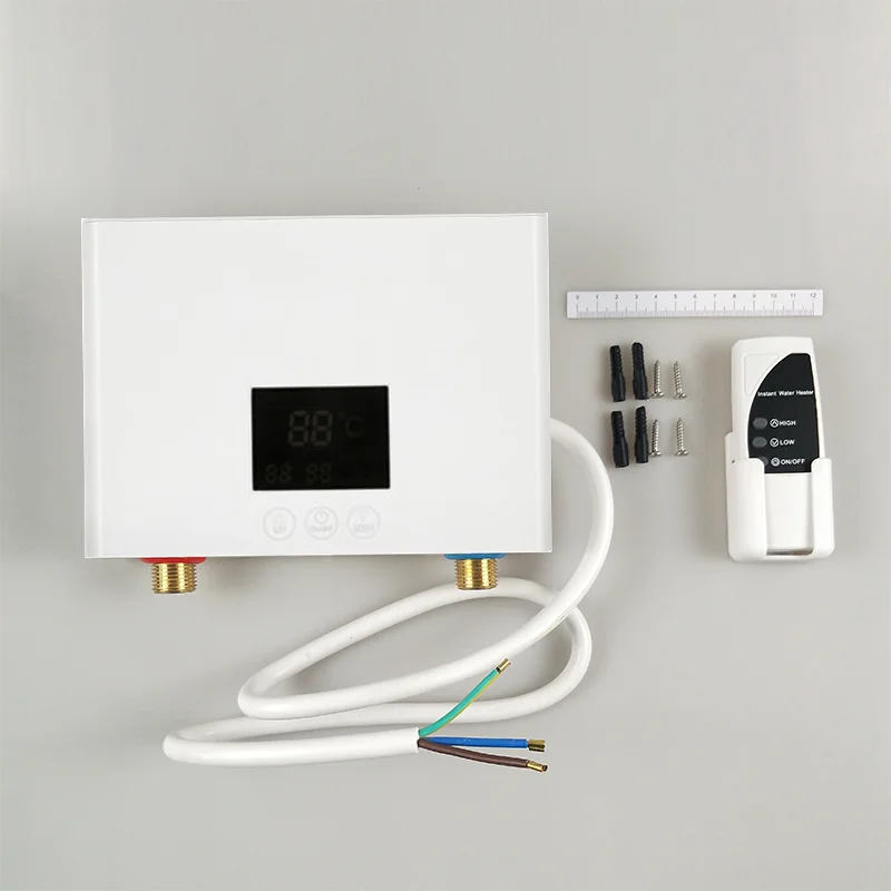 Aquecedor de Água Instantâneo 110V/220V 3000W/5500W Aquecedores Elétricos de Parede para Chuveiro de Água Quente de Banheiro e Aquecimento de Cozinha Doméstica