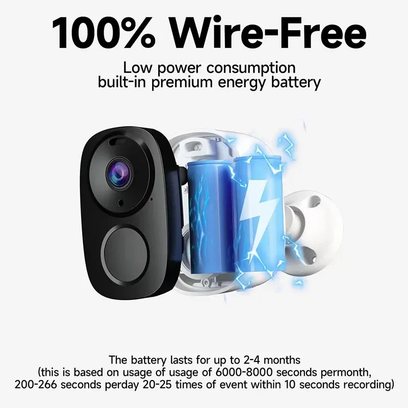 Security Cameras Wireless - Outdoor, 2K - 3MP Battery Powered