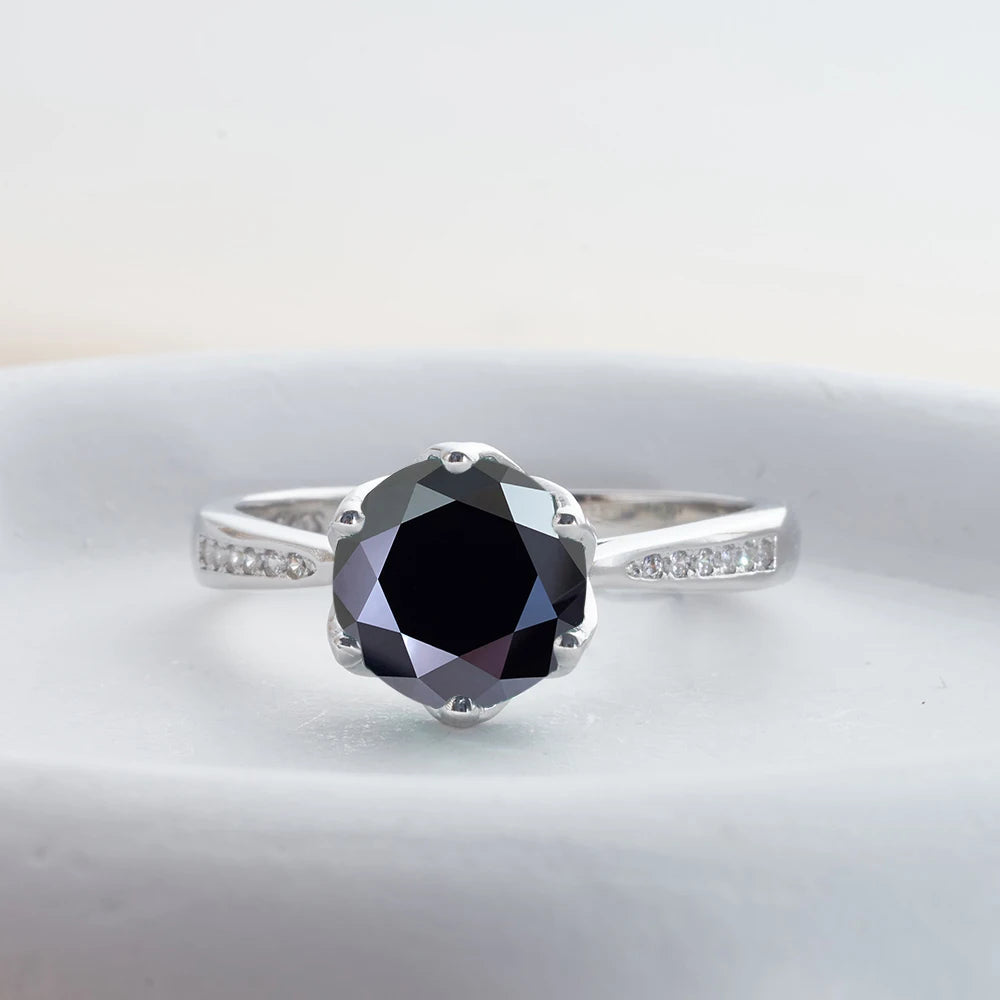 JoyceJelly 3ct Colorful Moissanite Rings with GRA S925 Sterling Silver Luxury Jewelry For Women Timeless Trends Wedding Bands