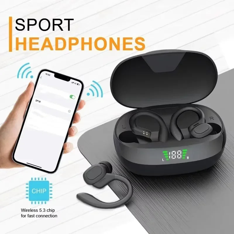 Fones de Ouvido Sem Fio Originais Fones de Ouvido Ture Wireless Intra Auricular Esportivo HiFi Estéreo À Prova D' Água Headset Com Microfone TWS