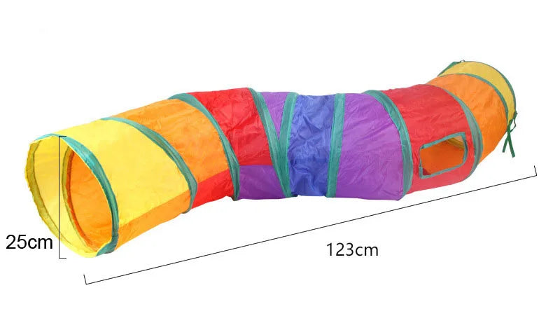 Túnel Dobrável para Gatos Brinquedo Interativo para Gatos e Filhotes Treinamento Divertido para Gatinhos Entediados Brinquedo de Túnel para Cães, Gatos e Coelhos