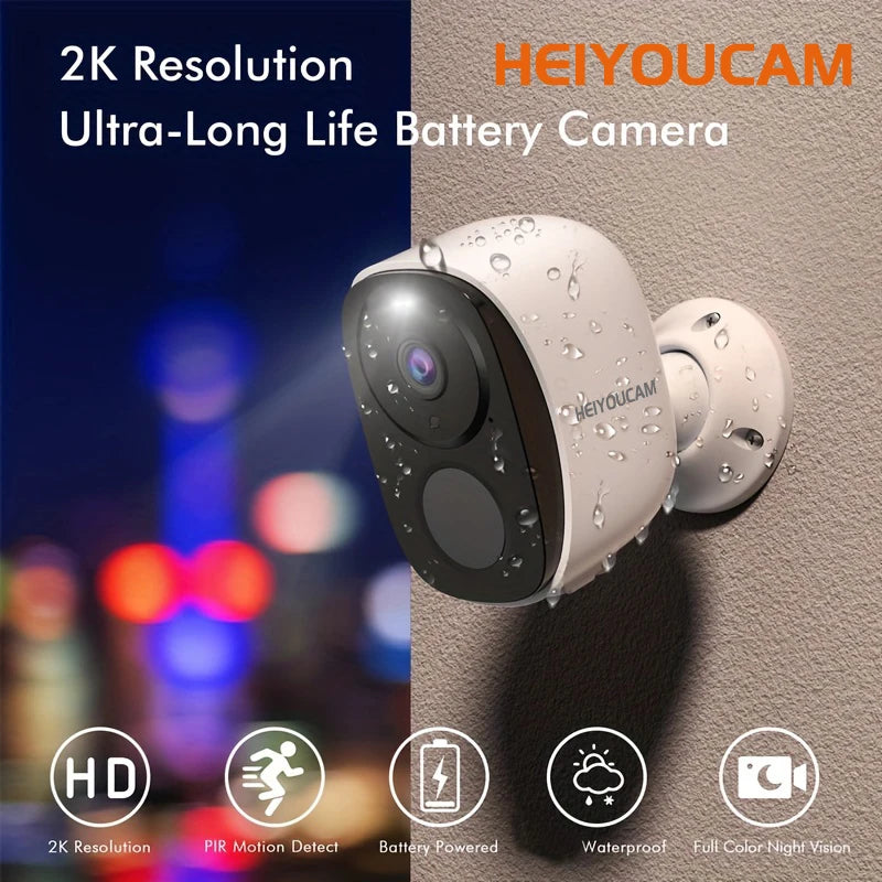 Security Cameras Wireless - Outdoor, 2K - 3MP Battery Powered