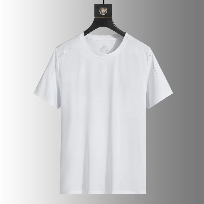 1pç Camiseta Masculina de Secagem Rápida Masculina Respirável Corrida Caminhada Pesca Esportes ao ar livre Camisas Curtas de Verão