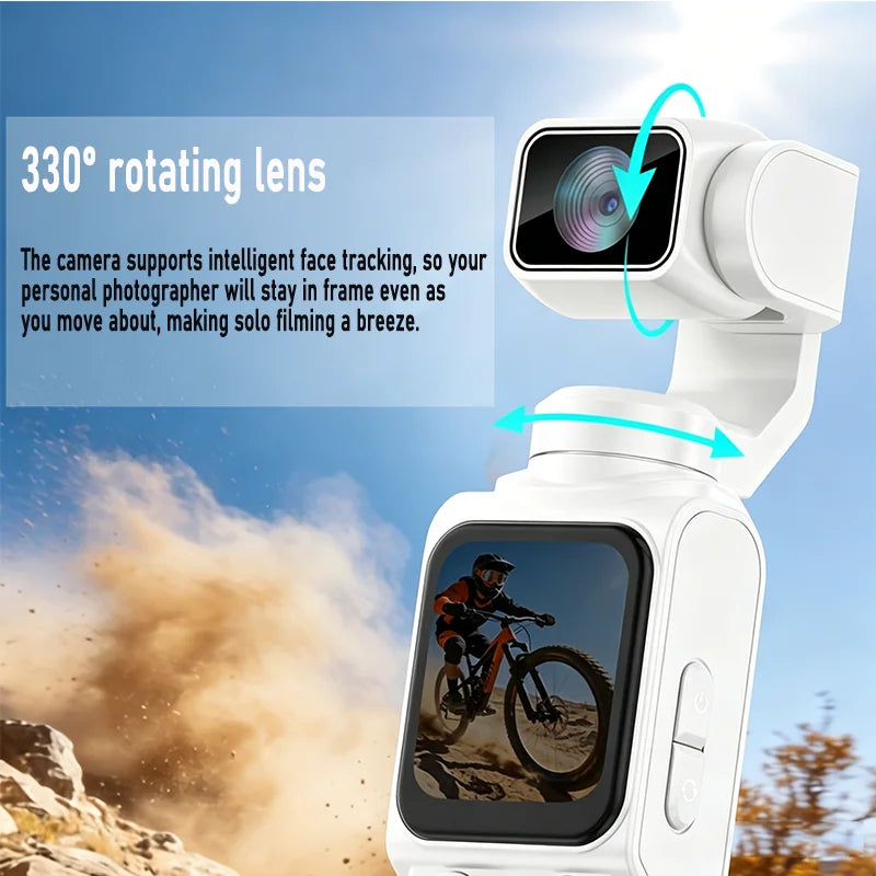 4K Wifi Action - Camera 330° - Auto-rotate Len Pocket