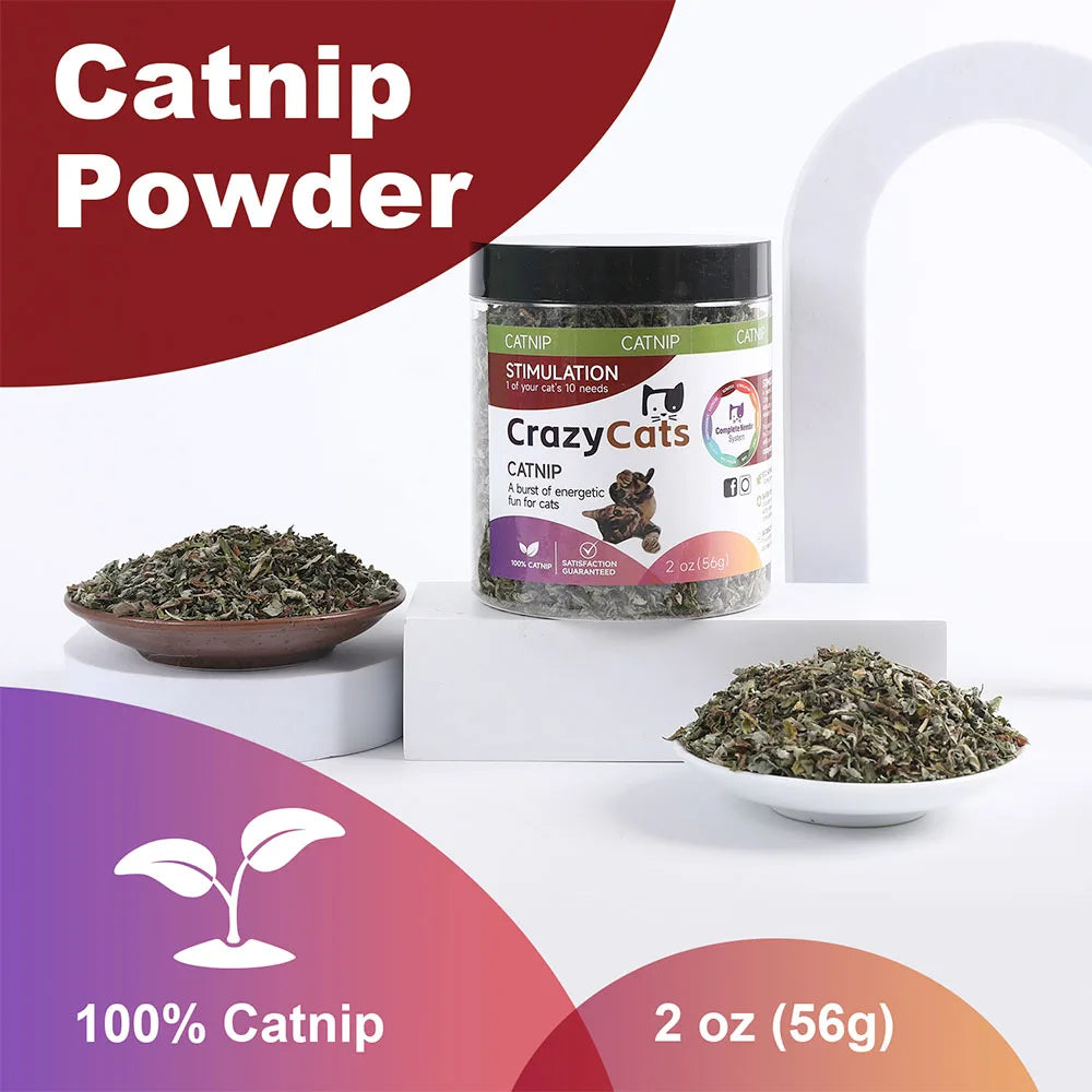 Pet's Cat Premium Catnip-56g Pote de Erva do Gato de Alta Potência, 100% Natural e Livre de Químicos, Seguro para Gatos de Todas as Idades