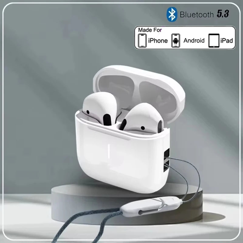Fone de Ouvido Bluetooth Sem Fio True Buds5 Som Estéreo HIFI Bluetooth5.3 Headphone Esportivo Com Microfone Para Android iOS Universal