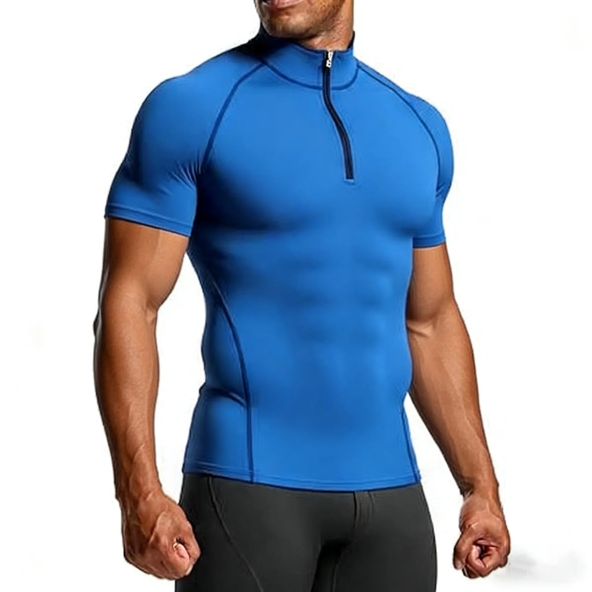 Camiseta de Compressão Masculina Esportiva de Verão Tops Tee Treino Roupa Esportiva de Academia Fitness Jersey Apertada Camiseta de Corrida Masculina