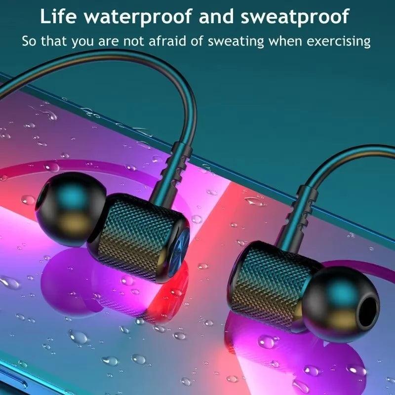 Fones de Ouvido Bluetooth 9D Fones de Ouvido Sem Fio Magnéticos Esportivos de Pescoço TWS Fones de Ouvido Sem Fio Bluetooth com Microfone