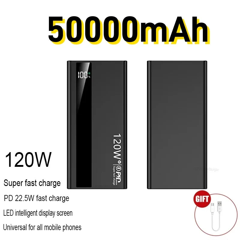 Power Bank 500000mAh 120W Fast Charging Large Capacity Long Endurance