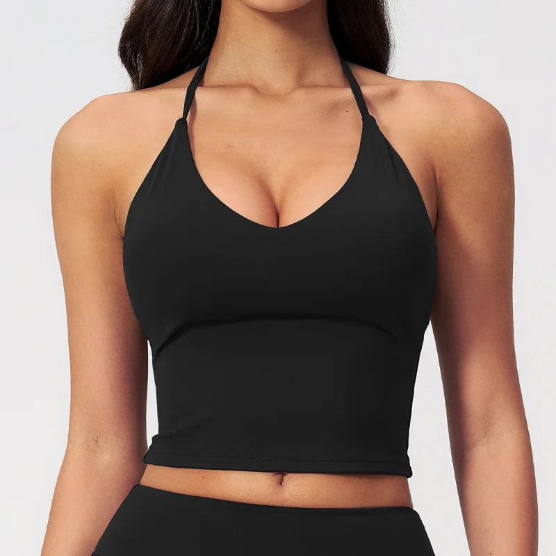 Roupa de academia feminina Regata esportiva feminina Roupa de academia justa com bojo Regata de yoga emagrecedora Top esportivo feminino Roupa de treino