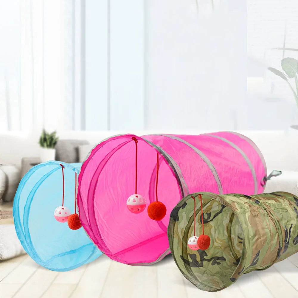 Brinquedos para Gatos Túnel Dobrável Tubo Cubo Gatos Brinquedos Túnel Gatinho Tenda Casa Divertida Tubo Pet para Cães Pequenos Gatos Treinamento Suprimentos