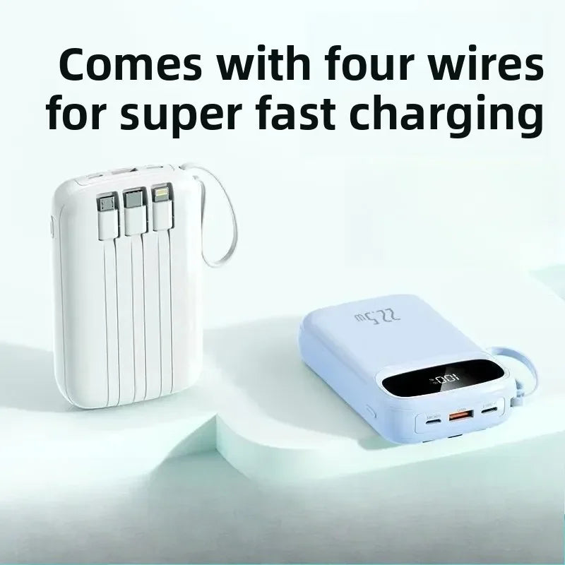 Power Bank 20000mAh 120W Super Fast Charging Large Capacity Cable