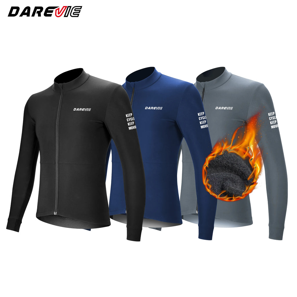 Camisa Ciclismo Inverno DAREVIE — Térmica Fleece Manga Longa