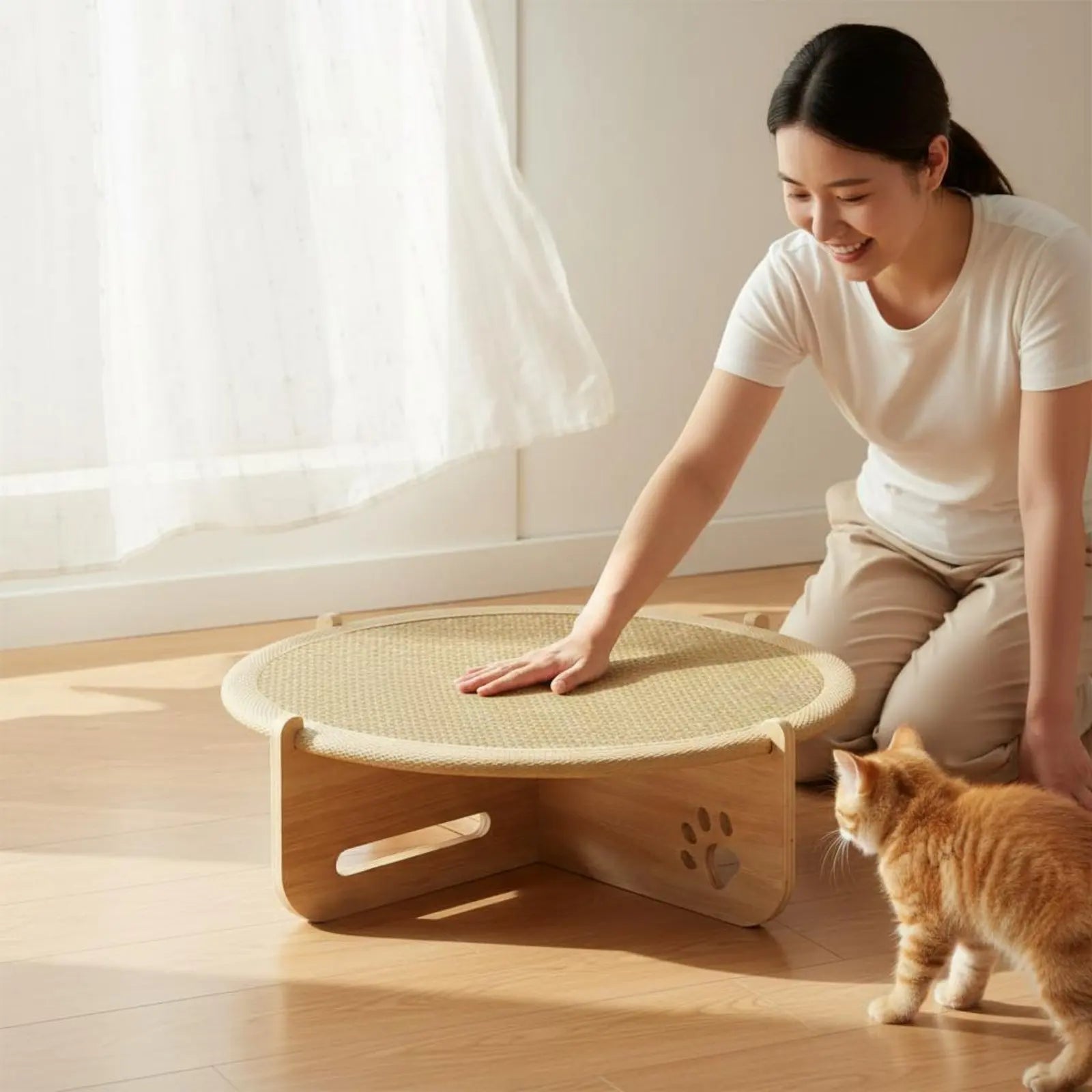Cama Arranhador para Gatos Uso Duplo Rede para Gatos Tapete para Dormir para Cães Pequenos Respirável Refrescante para Gatos, Verão