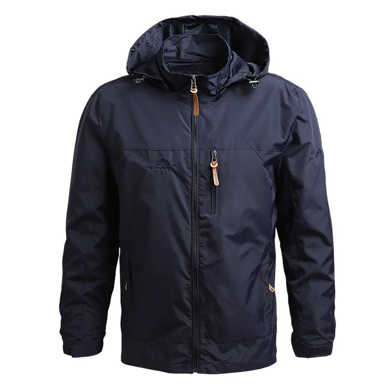 Jaqueta Corta-Vento Masculina Impermeável Inverno Caminhada Escalada para Homem, Jaqueta de Pesca Acampamento, Capa de Chuva, Roupa Masculina