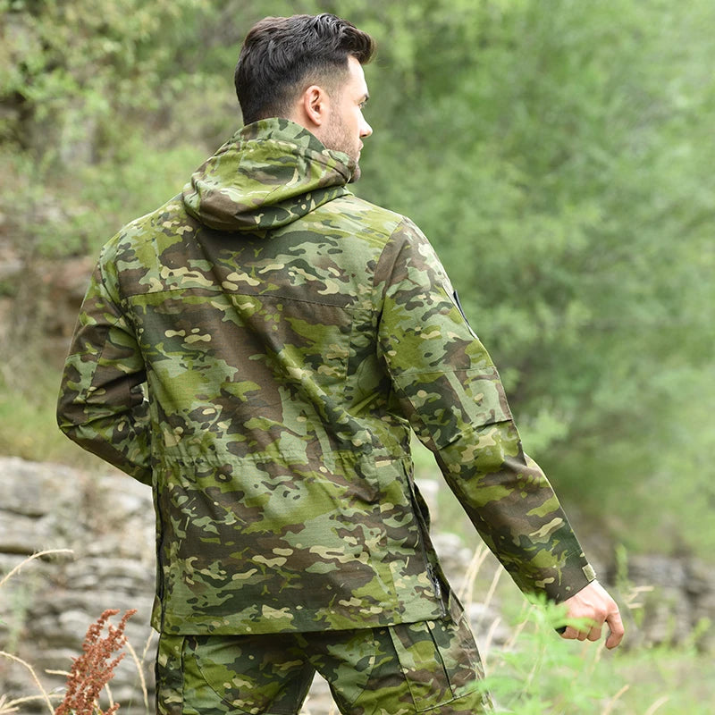 HAN Wild M65 Windbreaker Tactical Hiking Jackets Combat Jacket Men Waterproof Hoodie Flight Pilot Coat Windproof Climb Uniform
