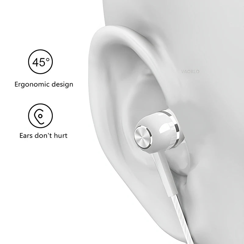 Fone de Ouvido com Fio de 3.5mm Intra-auricular HIFI Super Graves Fones Monitor para Esportes Fone de Ouvido Estéreo para Música e Jogos com Microfone