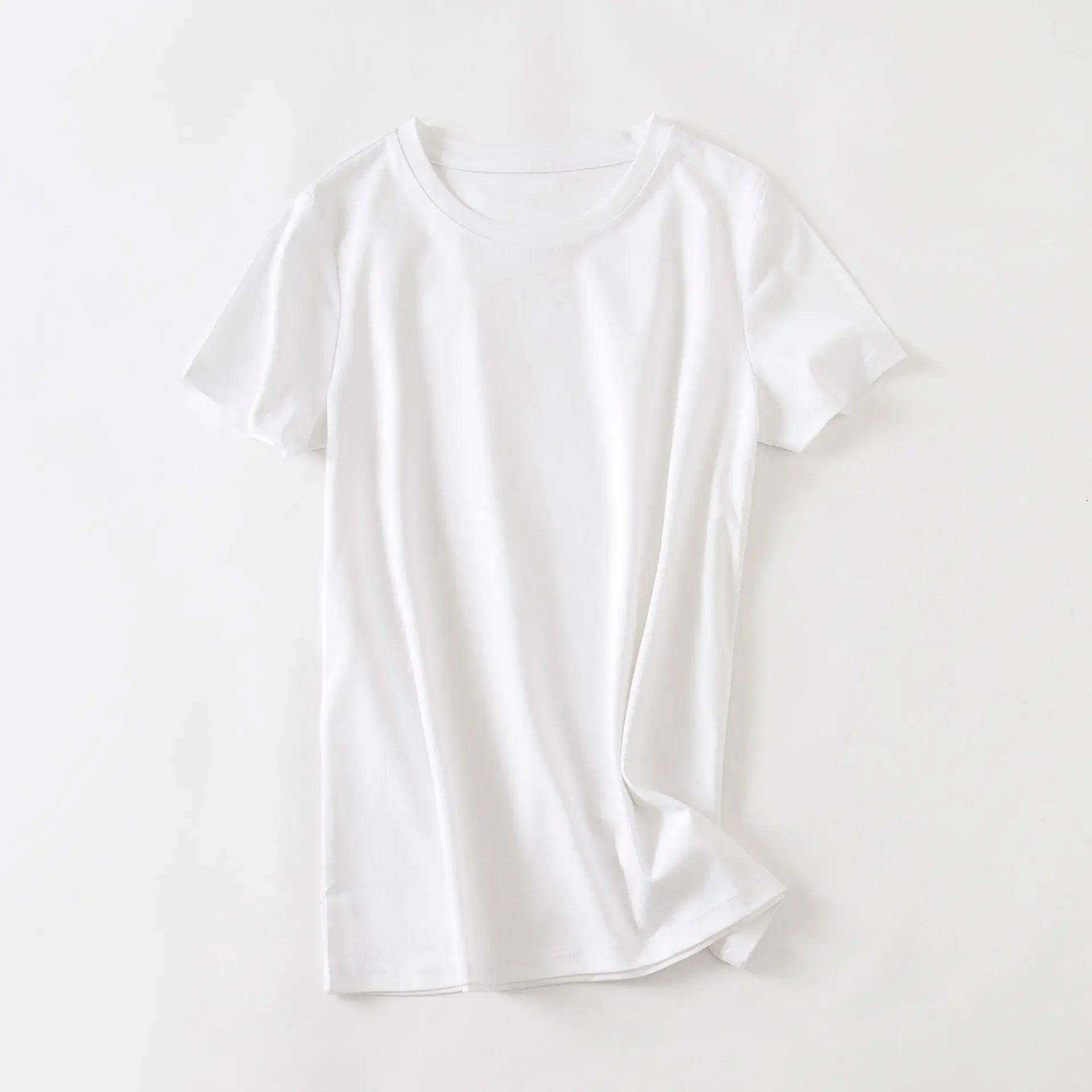 Camiseta Feminina Verão 2026 Gola V Manga Curta Algodão Casual Sólida Top Tees Solta Camisetas Básicas Camisas Femininas Tops Camisetas Femininas - verde escuro gola redonda P
