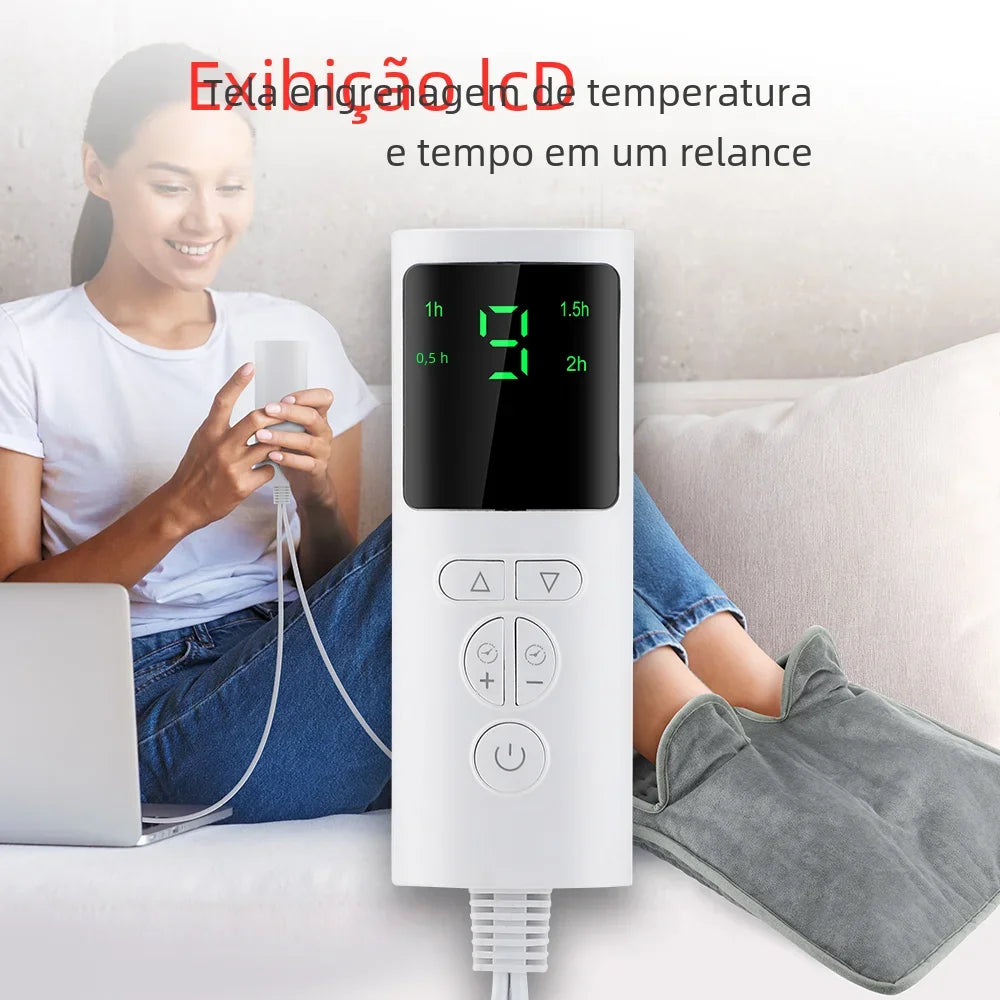 Almofada de Aquecimento Elétrico para os Pés Lavável Aquecedor de Pés Cobertor Térmico Macio de Pelúcia Tapete de Aquecimento para os Pés Casa Escritório Quarto