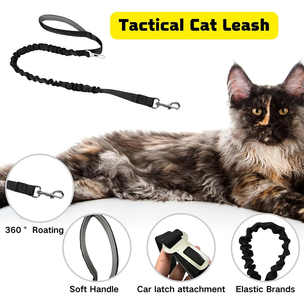 Coleira Peitoral Tática Para Cães e Gatos de Trabalho Ajustável para Pets Colete Peitoral de Malha Macia para Treinamento de Filhotes com Alça para Gatos Grandes