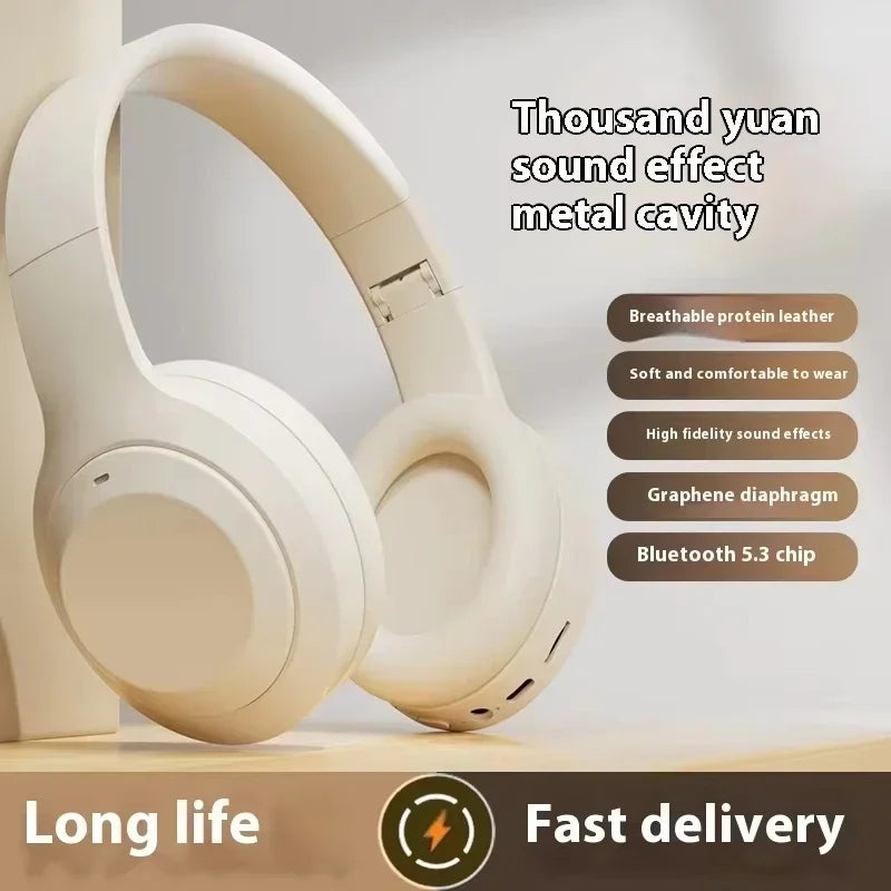 Fone de ouvido sem fio, headset de longo alcance, fone de ouvido para celular/iPad, headset sem fio para jogos