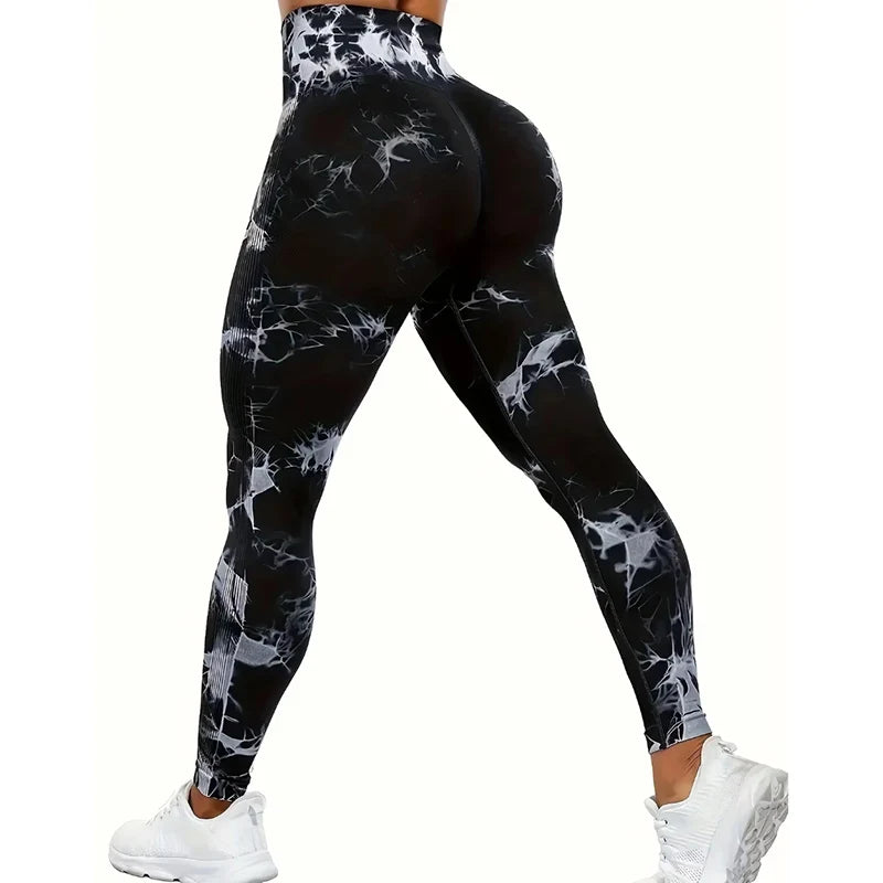 Calça Legging Feminina Yoga Cintura Alta Sem Costura Push Up para Academia Fitness Treino Esportiva
