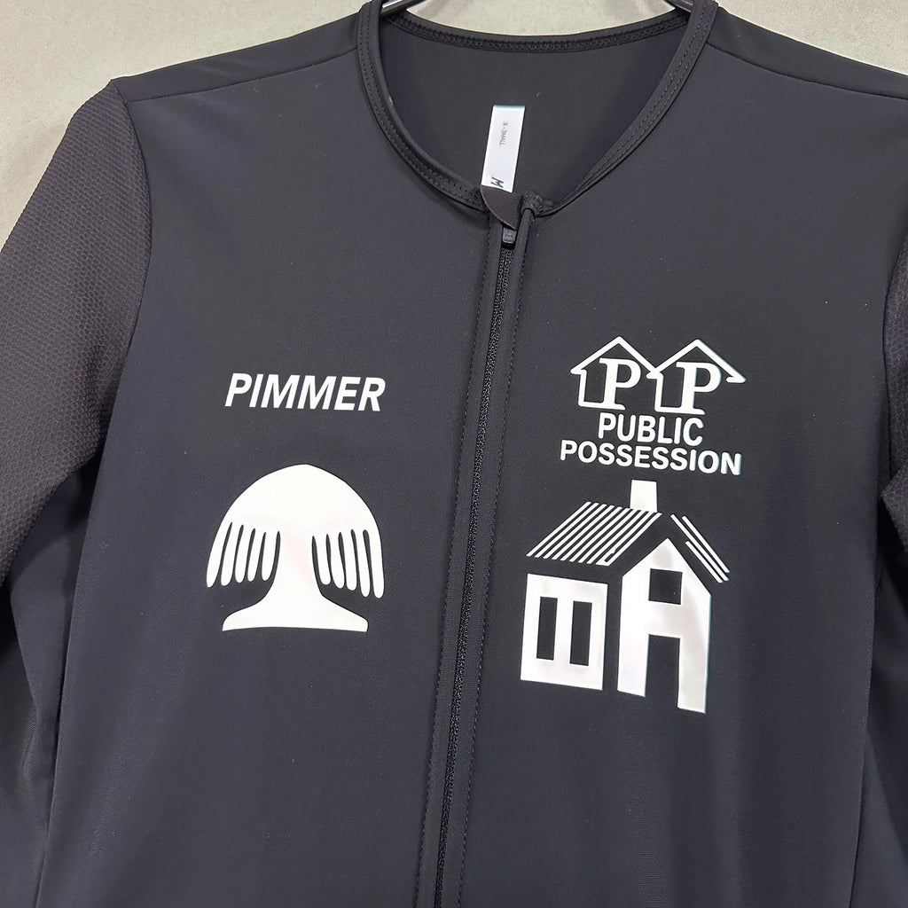 PIMMER 2025 Camisa de Ciclismo Preta Slim Fit Secagem Rápida Respirável Maillot Profissional para Homens e Mulheres Top de Ciclismo com Design Atraente