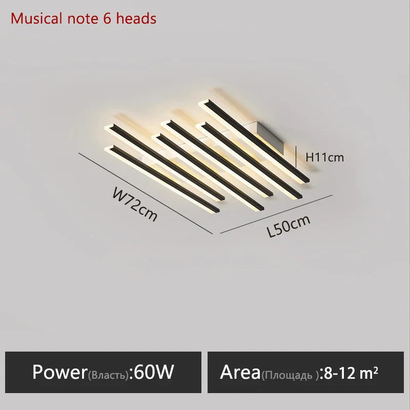 WonderNest Modern LED Linear Ceiling Light Home Decor